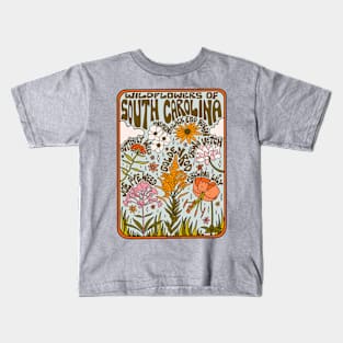 South Carolina Wildflowers Kids T-Shirt